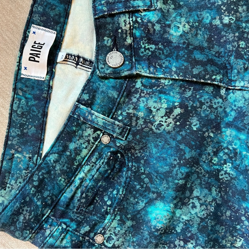 Paige skinny leg floral denim